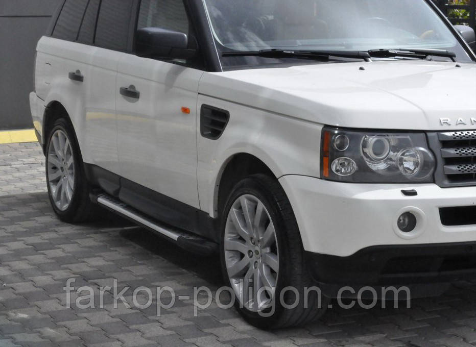 Бокові пороги Allmond Grey (2 шт., алюміній) для Range Rover Sport 2005-2013 рр