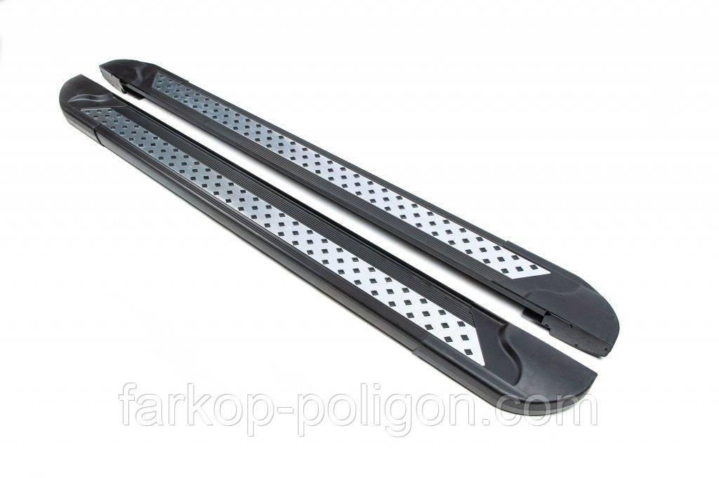 Бокові пороги New Vision Black (2 шт., алюміній) Середня База для Renault Master 2011-2023 рр