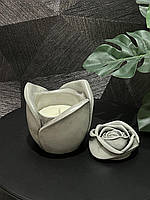 Соєва свічка в кашпо Троянда