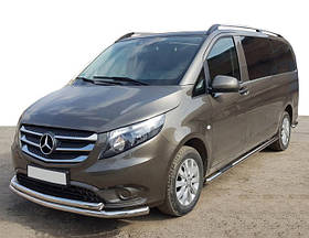 Передній захист ST014 (нерж.) 60/42 для Mercedes Vito / V-class W447 2014- рр