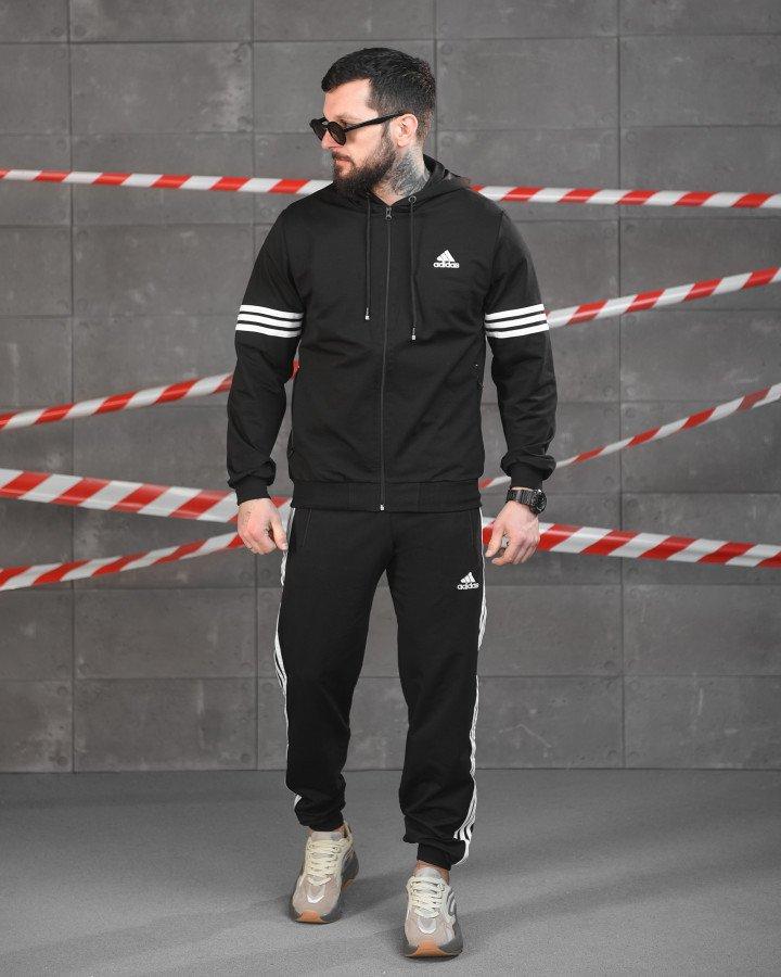 Чоловічий спортивний костюм Asler black НП5222