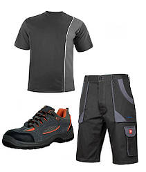 Робочий комплект бавовняний шорти,футболка та кросівки,літні шорти,шорти з кишенями,бриджі робочі чоловічі Польща PROCOTTON