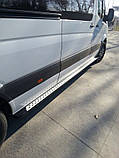 Бокові пороги DOT-Line (2 шт., Алюм.) Середня база для Volkswagen Crafter 2006-2016 рр, фото 3