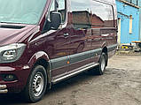 Бокові пороги DOT-Line (2 шт., Алюм.) Середня база для Volkswagen Crafter 2006-2016 рр, фото 4