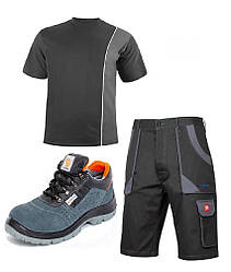 Робочий комплект бавовняний шорти,футболка та кросівки,літні шорти,шорти з кишенями,бриджі робочі чоловічі Польща PROCOTTON