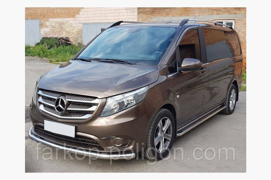 Передній захист ST008 (нерж.) для Mercedes Vito / V-class W447 2014- рр, фото 1