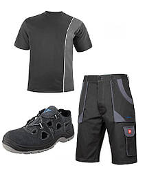 Робочий комплект бавовняний шорти,футболка та сандалі,літні шорти,шорти з кишенями,бриджі робочі чоловічі Польща PROCOTTON