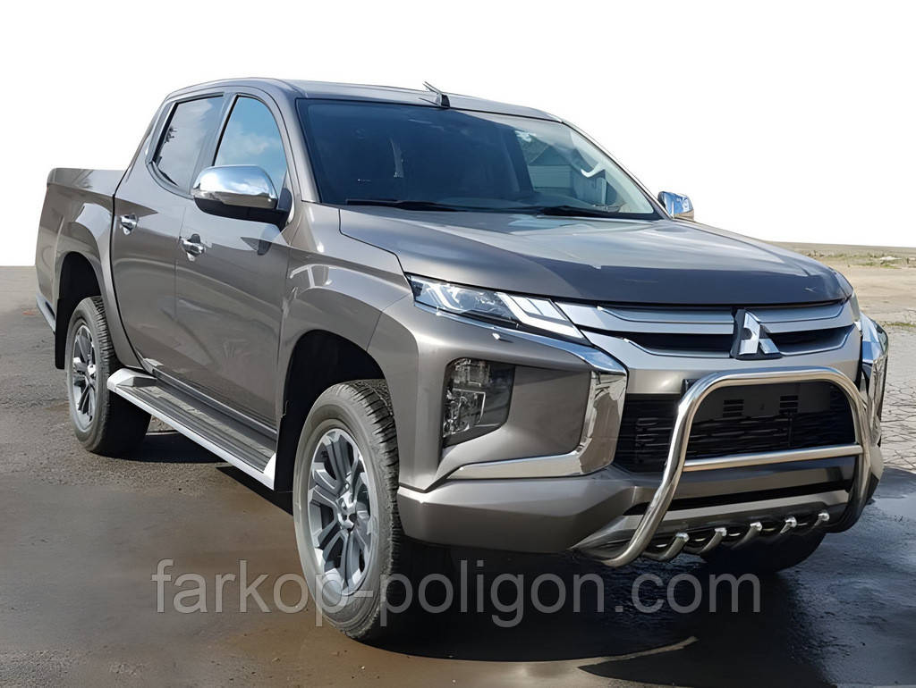 Кенгурятник WT003 (нерж) для Mitsubishi L200 2015-2024 рр, фото 1