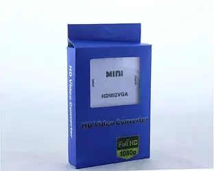 Перехідник з HDMI на VGA відеоадаптер для ноутбука конвертер на телевізор, монітор