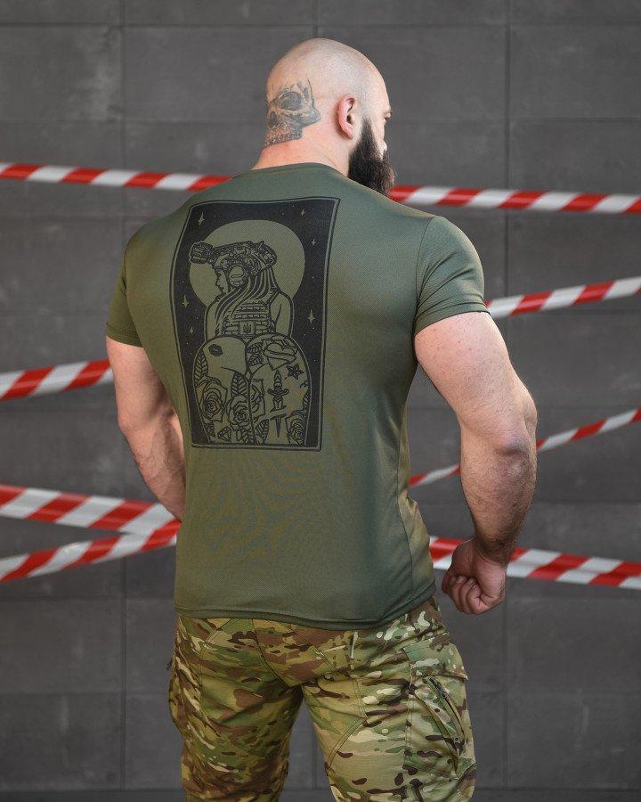 Тактична потовідвідна футболка SABUR ас олива ВТ6556