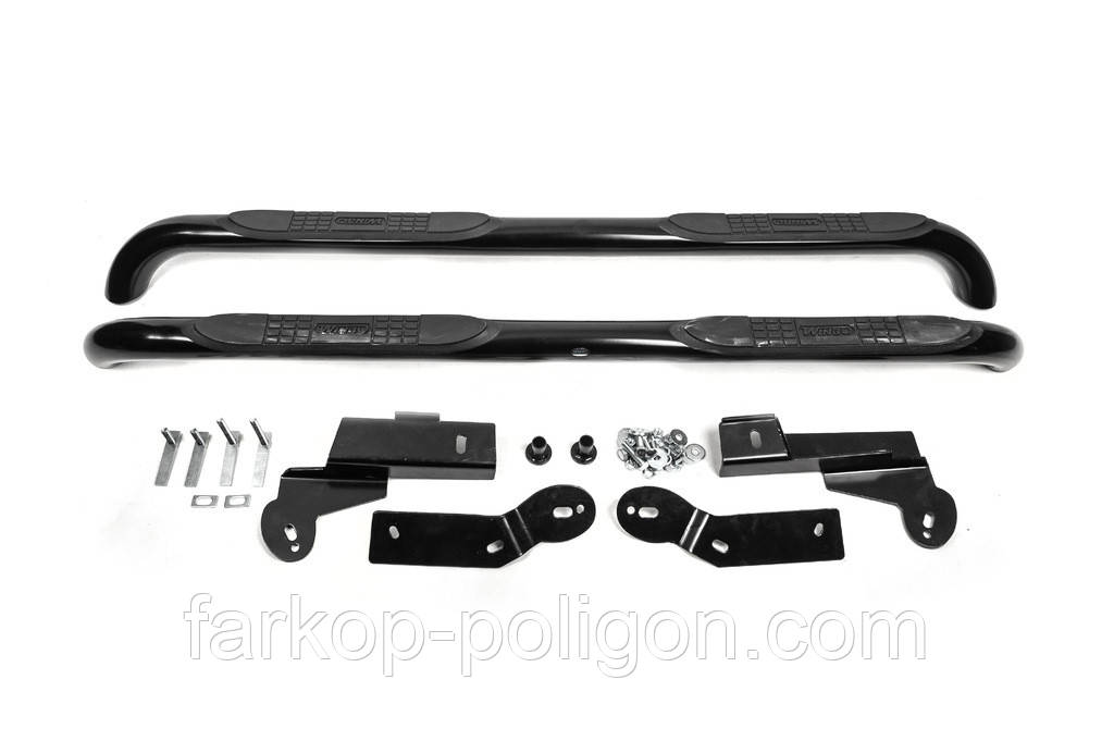 Бічні труби для довгої бази L 169,5 (2 шт, Чорні) для Toyota Rav 4 2006-2013 рр