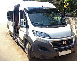 Козирьок на лобове скло (чорний глянець, 5мм) для Peugeot Boxer 2006-2025 рр