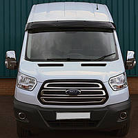 Козирьок на лобове скло (чорний глянець, 5мм) для Ford Transit 2014- рр