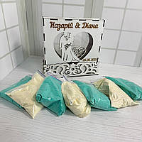 Пісочна церемонія рамка для піску + ажурна підставка "Містер і місіс"