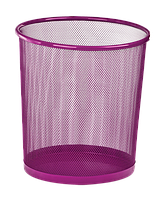 Корзина для бумаг Zibi круглая 265x265x280мм, металлическая KIDS Line (ZB.3126) Розовый