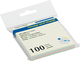 Блок для нотаток 76х76мм, 100арк., декор пастель (4 кол. х 25 арк.)BM.2312-10