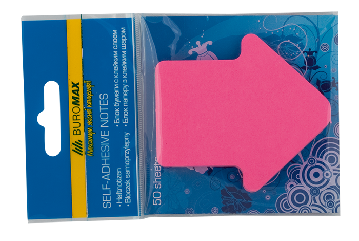 Блок для нотаток Стрілка, 50 арк., асорті, неонВМ.2366-99