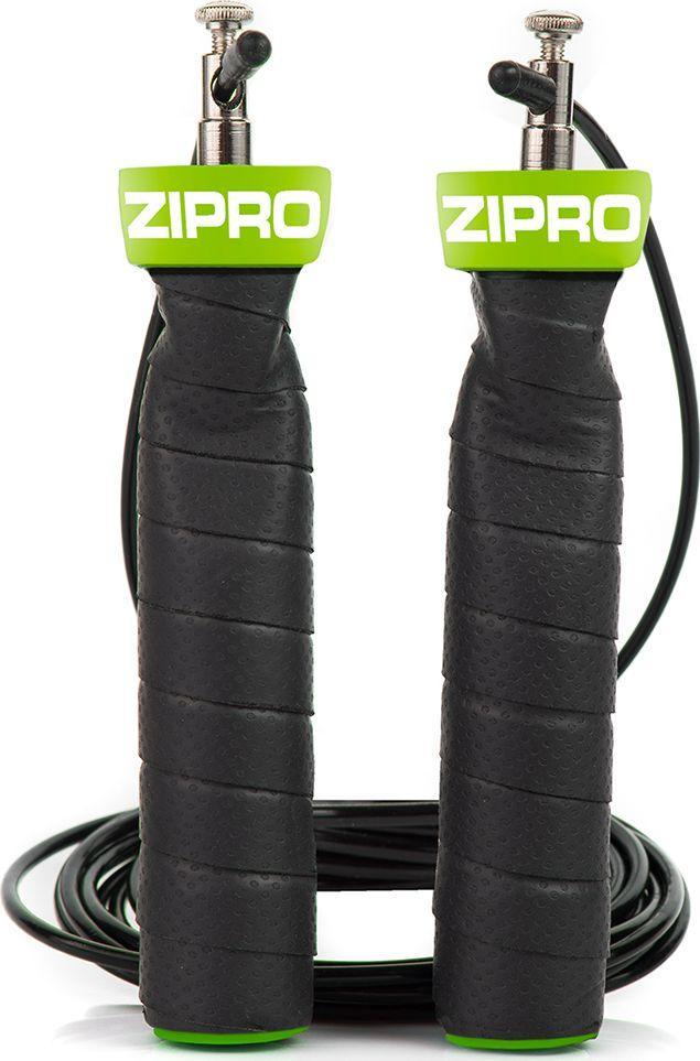 Скакалка Zipro спортивна 300см, чорно-зелена
