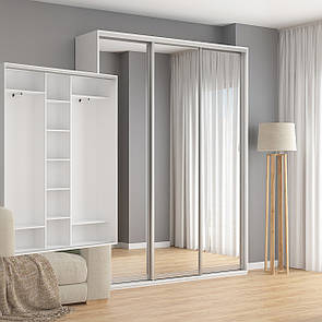 Шафа Купе (2) Шир від 1800 до 2400 мм., Вис 2400 мм., Гл 450 мм. + Дзеркало