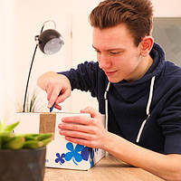 Набір розкрійних ножів 100 шт. Синій и Срібло и чорний