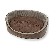 Лежак для собак і котів Веган No1 400х500х220 мм коричневий