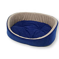 Лежак для собак і котів Веган No1 400х500х220 мм синій
