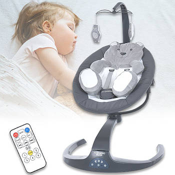 Центр для новонароджених з пультом, музикою та таймером EL CAMINO ME 1077 HUGS Gray