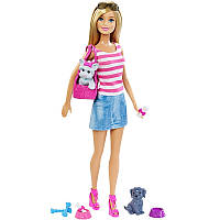 Лялька Барбі з цуценятами — Barbie Doll with Puppy Accessory