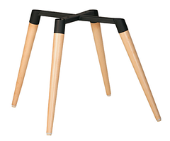 Каркас стільця Wood з металевими накладками black (Новий Стиль ТМ)