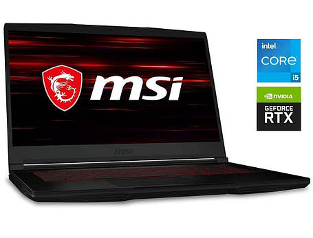 Ігровий ноутбук MSI Thin GF63 12UC/ 15.6" 1920x1080/ i5-12450H/ 16GB RAM/ 256GB SSD/ RTX 3050 4GB, фото 1