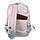 Текстильний рюкзак для дівчат з відділенням для ноутбука та прихованою кишенею рожевий, фото 10