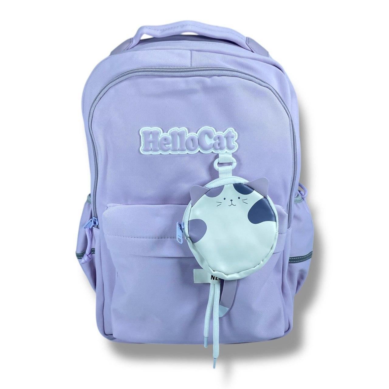 Текстильний рюкзак для дівчат з відділенням для ноутбука та прихованою кишенею фіолетовий