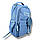 Текстильний рюкзак для дівчат з відділенням для ноутбука та прихованою кишенею голубий, фото 4