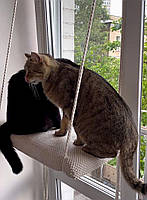 Віконна полиця для котів CAT PET FUN на гачках - біла, фото 10