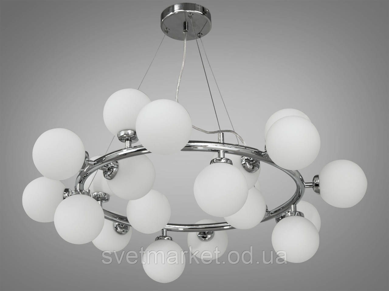 Підвісна люстра з плафонами кулями LQ7063/20CH, фото 1