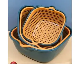 Пластиковий друшляк Sets of basket, No3 (18 см) Кошик із подвійним зливом YU227