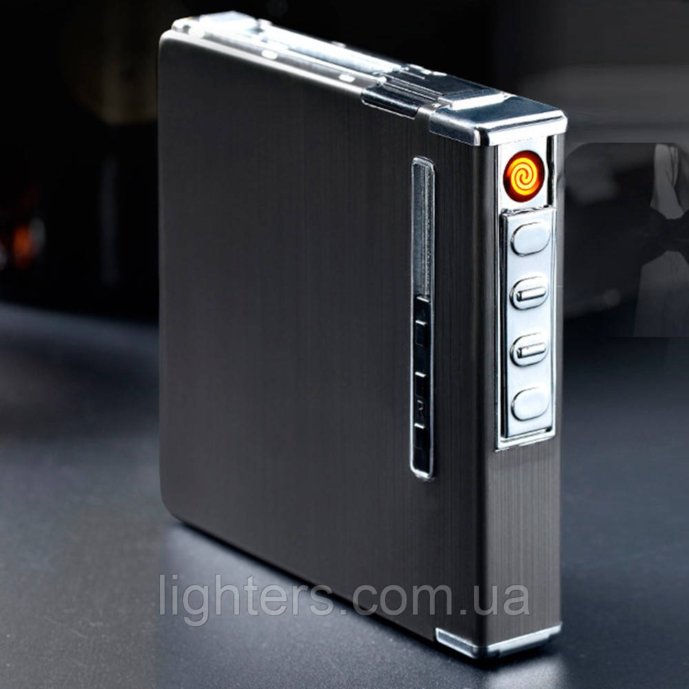 Запальничка usb + автоматичний футляр у подарунковому пакованні LG-800B