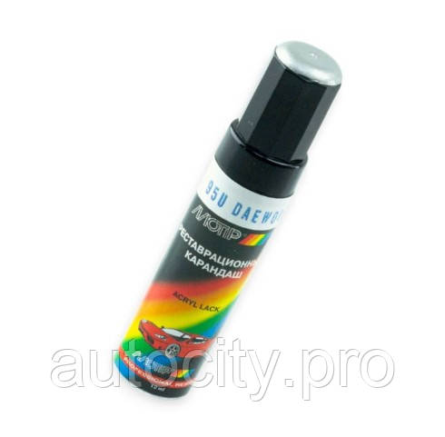 Олівець реставраційний MOTIP 95U Daewoo Срібний металік 12 мл, фото 1