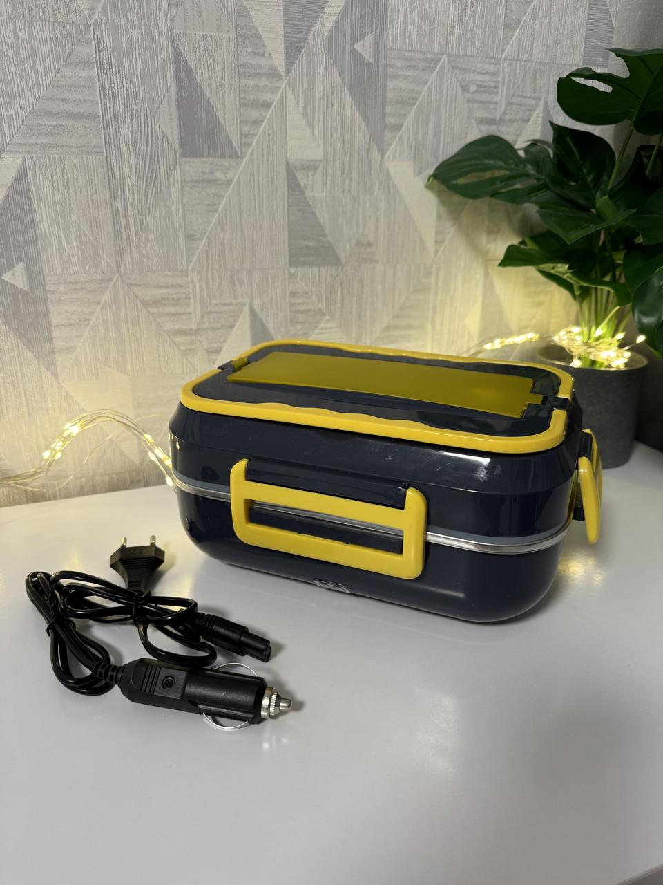 Електричний ланч бокс 2в1 (від мережі 220V та прикурювача 12v) DFH-C21, чорний