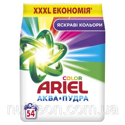 Популярний! Пральний порошок Ariel Аква-Пудра Color 8.1 кг (8006540535004) - Краща якість тільки на Nukleon.com.ua, фото 1