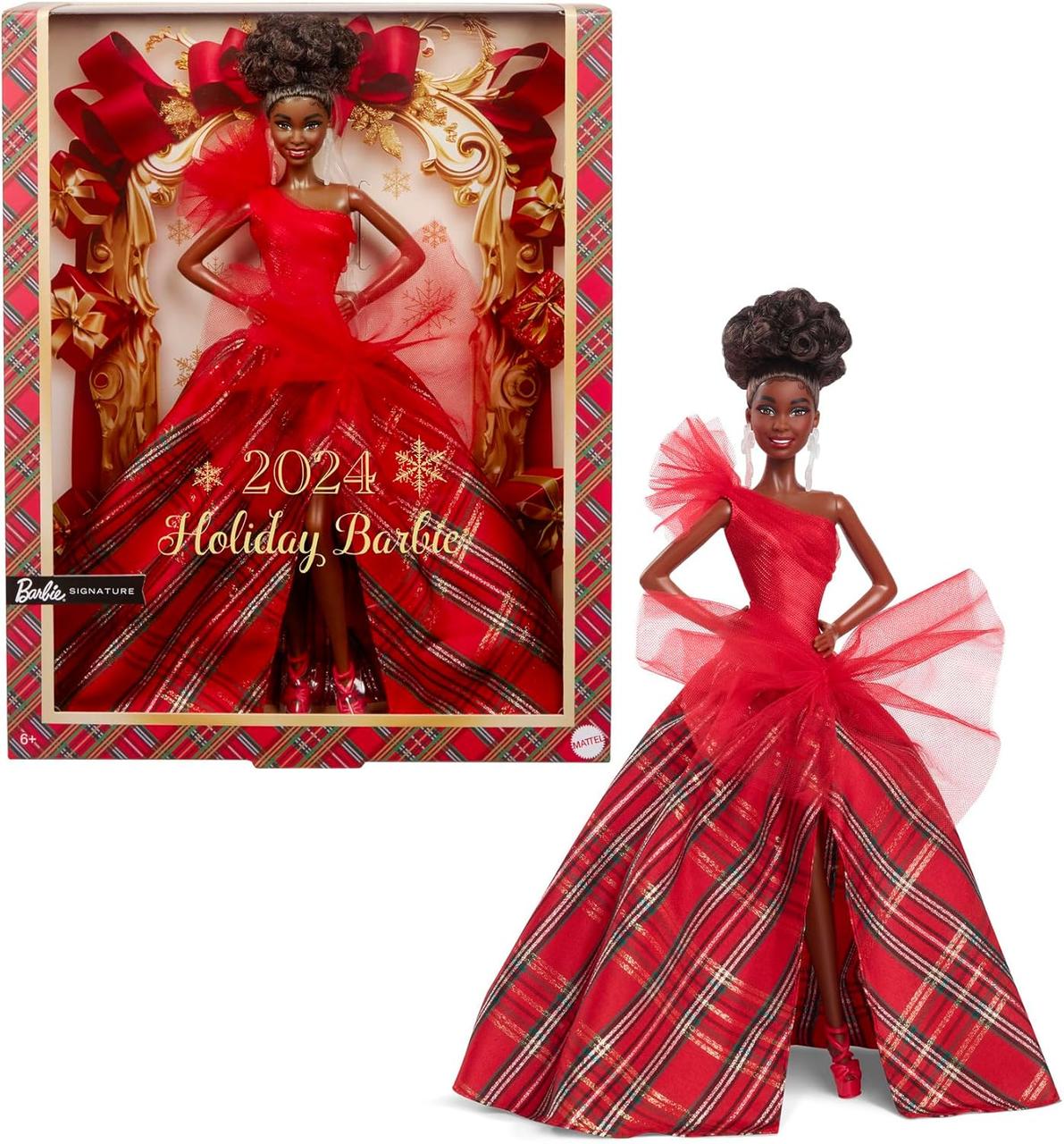 Лялька Барбі колекційна Святкова Barbie Signature 2024 Holiday Barbie Fashion Doll, фото 1