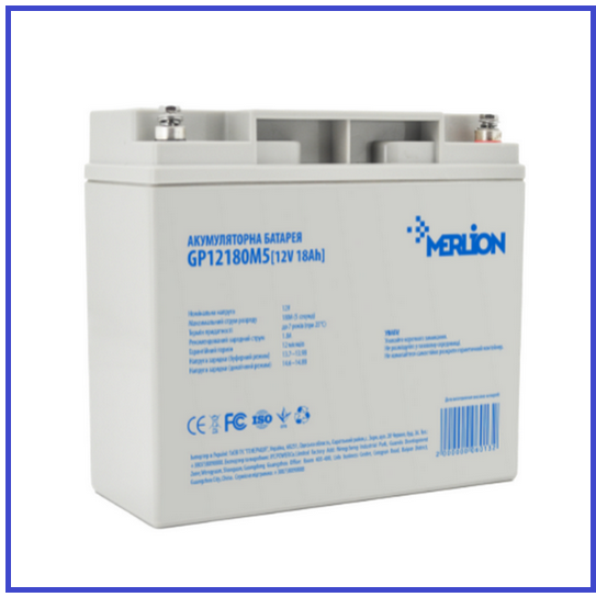 Акумуляторна батарея MERLION AGM GP12-18M5 12V 18Ah (181х77х167), фото 1