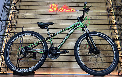 Велосипед гірський спортивний Ardis M20D MTB AL 26" на зріст 145-160 см чорно-зелений