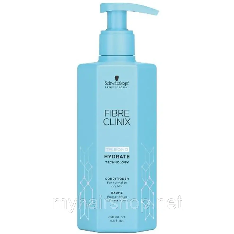 Зволожуючий шампунь для сухого волосся Schwarzkopf Fibre Clinix Hydrate Shampoo 300 мл