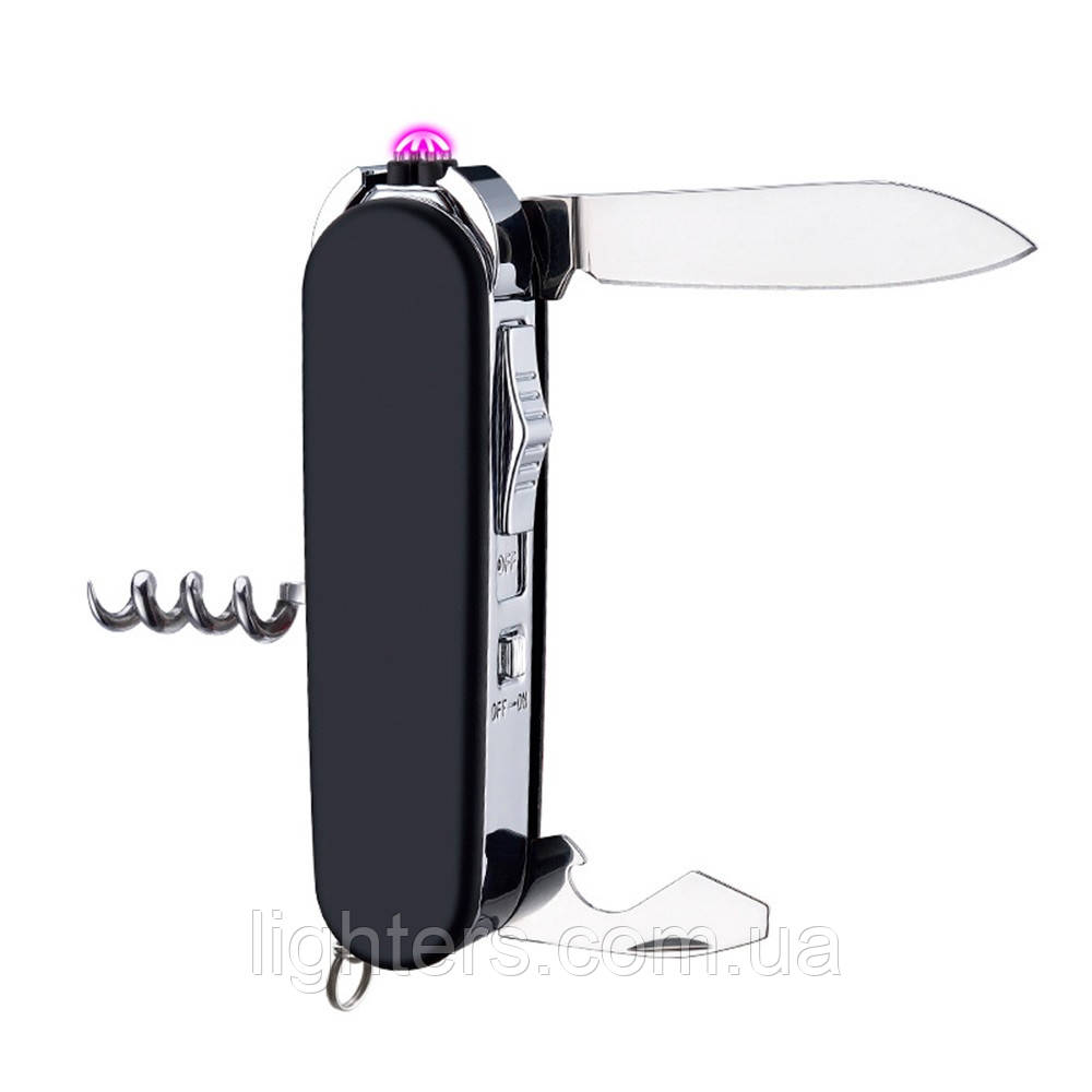 Запальничка usb дугова + мультитул ніжик у подарунковому пакованні LG-796