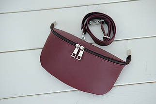 Шкіряна сумка Дженіфер, натуральна шкіра Grand, колір Бордо, фото 2