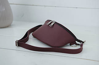 Шкіряна сумка Дженіфер, натуральна шкіра Grand, колір Бордо, фото 4