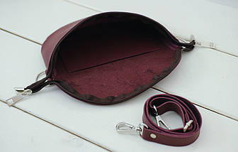Шкіряна сумка Дженіфер, натуральна шкіра Grand, колір Бордо, фото 5