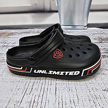 Кроки сабо підліткові Dago Style чорні для хлопчика 5661