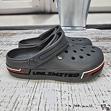 Крокси сабо підліткові Dago Style сірі для хлопчика 5661